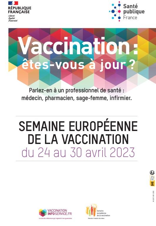 Affiche Semaine Européenne de la Vaccination (SEV) 2023