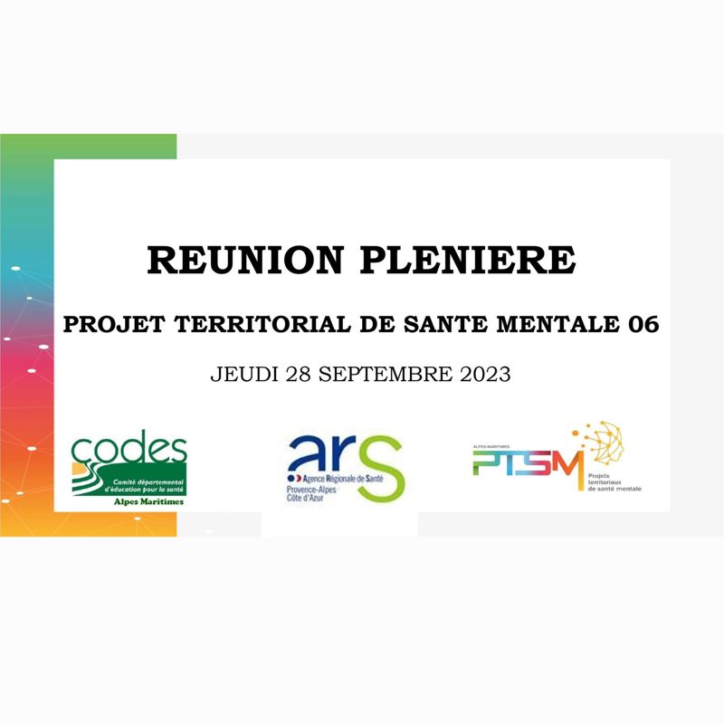 Réunion plénière "Projet Territorial de Santé Mentale 06"